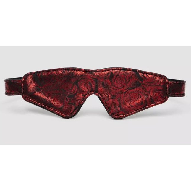 Двусторонняя красно-черная маска на глаза Reversible Faux Leather Blindfold - Sweet Anticipation