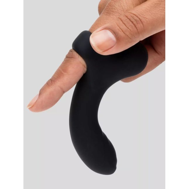 Черный вибратор на палец для G-стимуляции Sensation Rechargeable G-Spot Vibrator - Fifty Shades of Grey. Фотография 5.