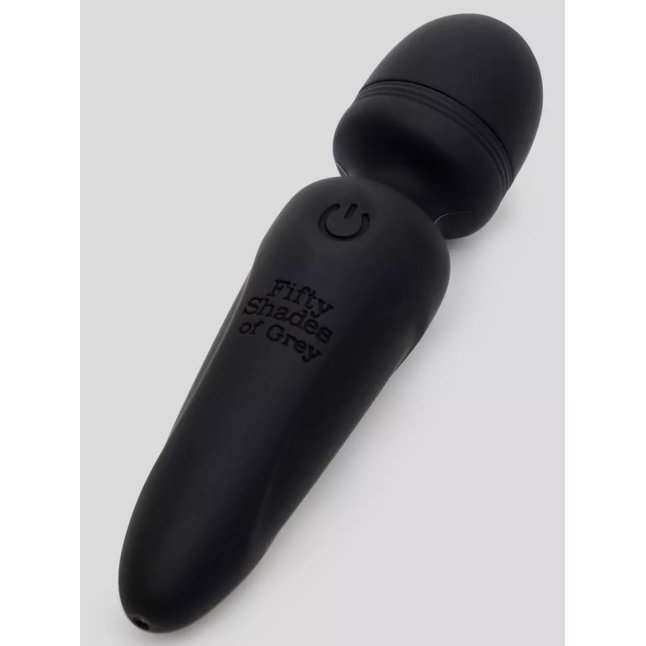 Черный мини-wand Sensation Rechargeable Mini Wand Vibrator - 10,1 см - Fifty Shades of Grey. Фотография 3.