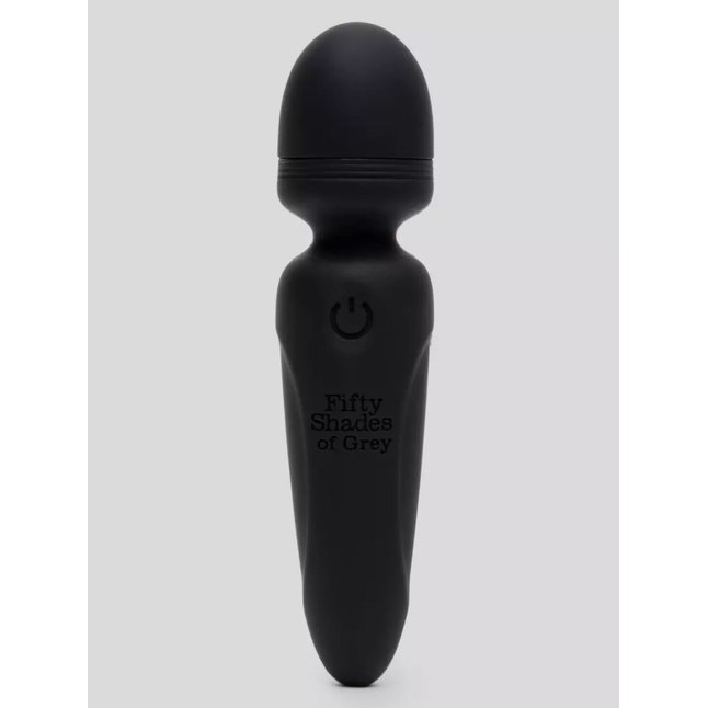 Черный мини-wand Sensation Rechargeable Mini Wand Vibrator - 10,1 см - Fifty Shades of Grey