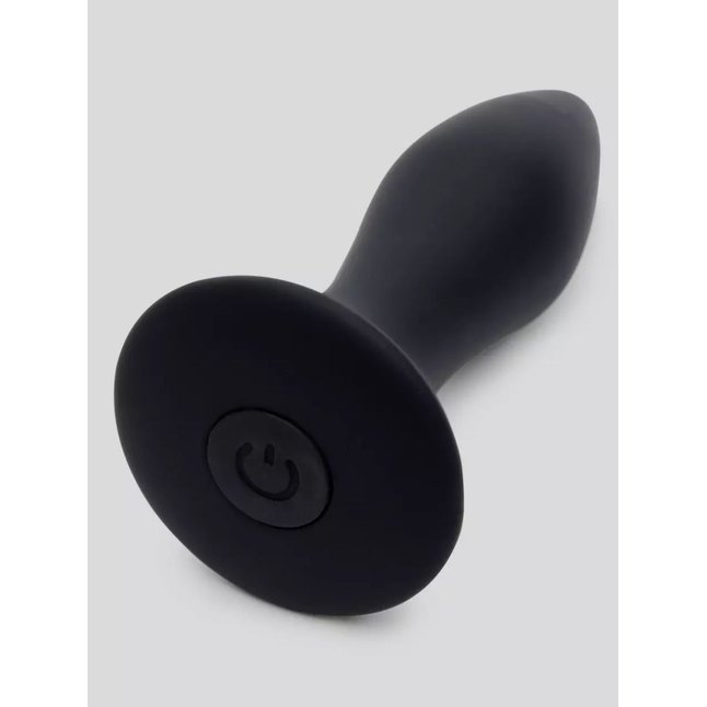 Черная анальная вибропробка Sensation Rechargeable Vibrating Butt Plug - 8,9 см - Fifty Shades of Grey. Фотография 3.