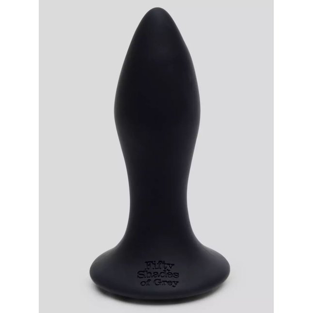 Черная анальная вибропробка Sensation Rechargeable Vibrating Butt Plug - 8,9 см - Fifty Shades of Grey