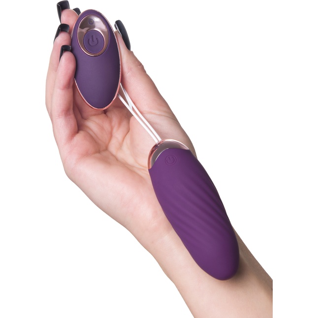 Фиолетовое виброяйцо с имитацией фрикций Bumpy. Фотография 3.