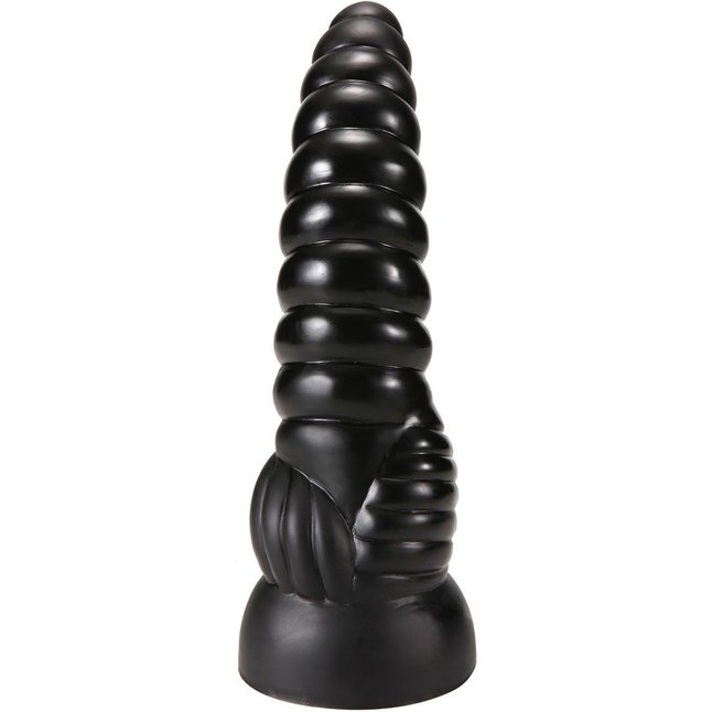 Черный фантазийный анальный стимулятор - 27,7 см