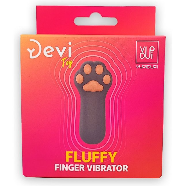Насадка на палец в форме лапки Finger Vibrator Fluffy - VupiDupi. Фотография 3.