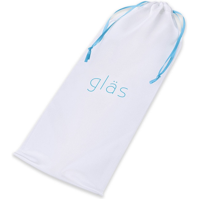Прозрачный стеклянный фаллос с массажным рельефом 10 Extra Large Glass Dildo - 25,5 см. Фотография 6.
