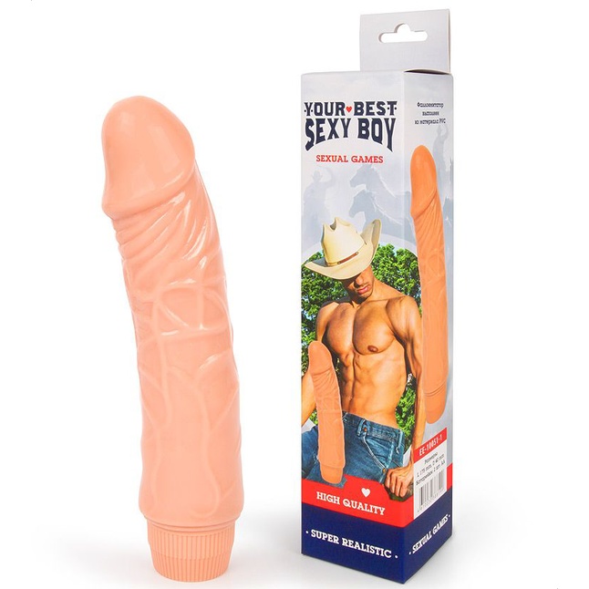 Вибратор Realistic Cock Vibe телесного цвета - 17,5 см - YOUR BEST SEXY BOY. Фотография 2.