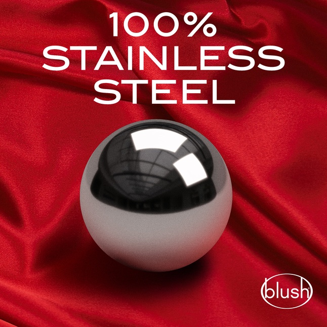 Серебристые вагинальные шарики Stainless Steel Kegel Balls - Noir. Фотография 4.