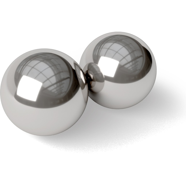 Серебристые вагинальные шарики Stainless Steel Kegel Balls - Noir