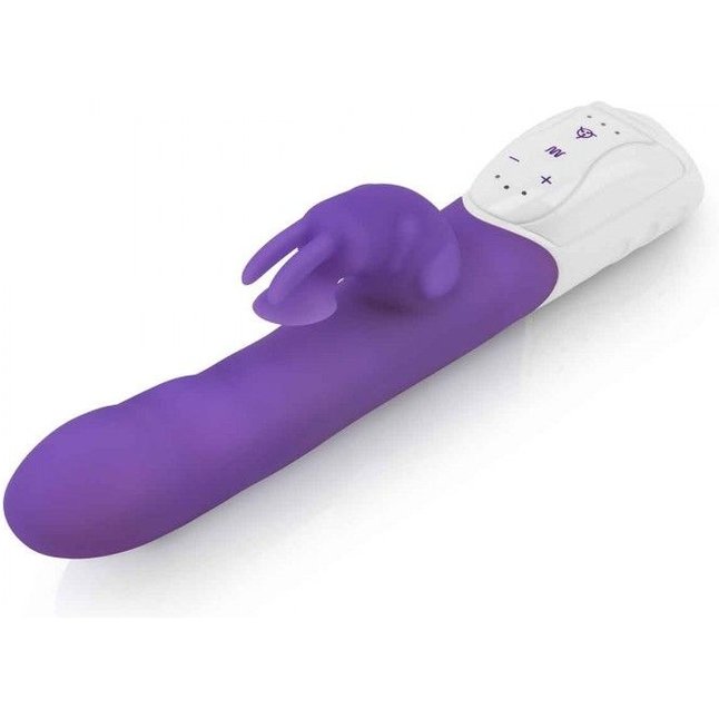 Фиолетовый вибромассажер с клиторальной стимуляцией Clitoral Suction Rabbit - 24,5 см