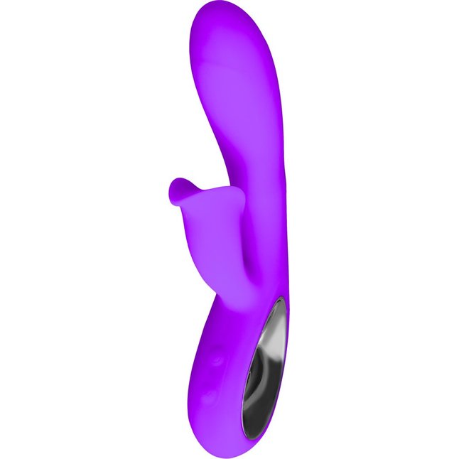 Фиолетовый вибратор-кролик Mrs. Jia - 20 см