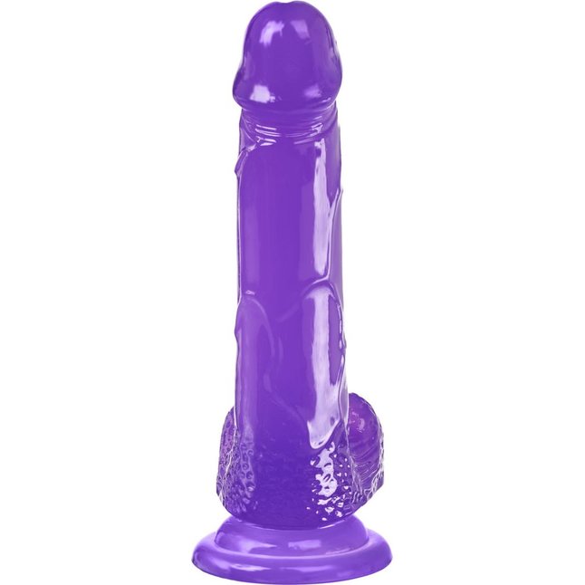 Фиолетовый реалистичный фаллоимитатор Mr. Bold L - 18,5 см. Фотография 7.