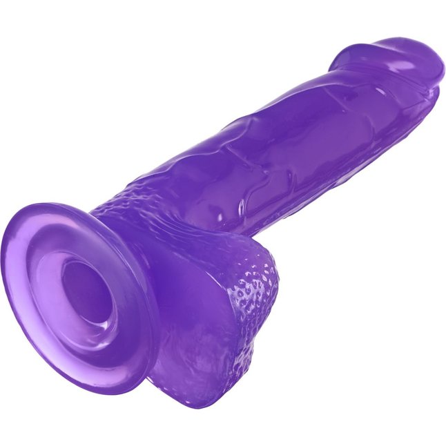 Фиолетовый реалистичный фаллоимитатор Mr. Bold L - 18,5 см. Фотография 9.
