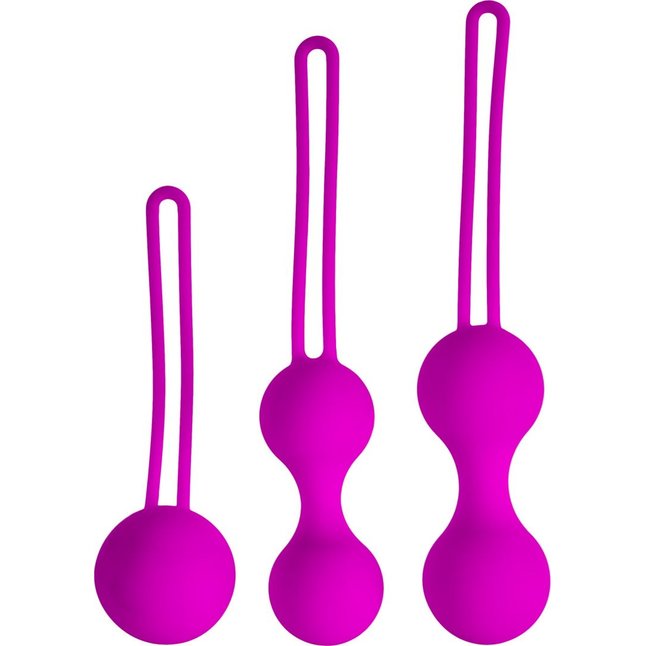 Набор лиловых вагинальных шариков Shrink Orbs