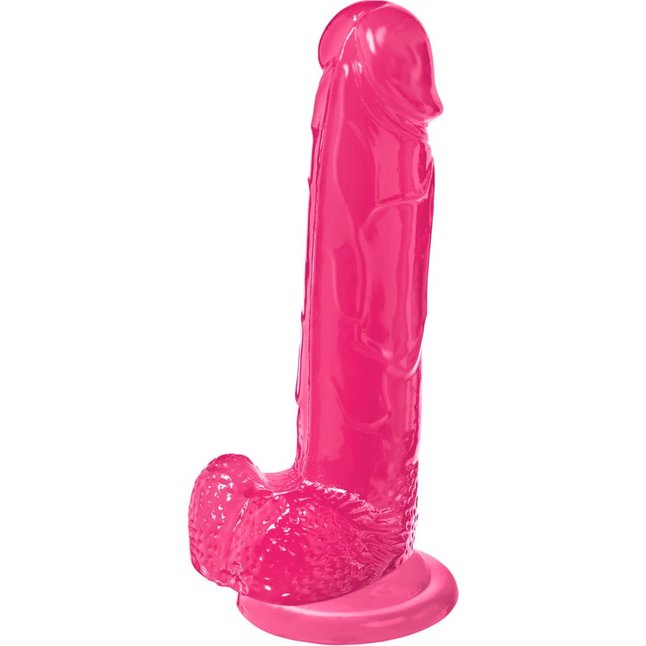 Розовый реалистичный фаллоимитатор Mr. Bold L - 18,5 см