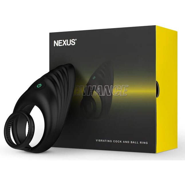 Черное эрекционное виброкольцо Nexus Enhance. Фотография 4.