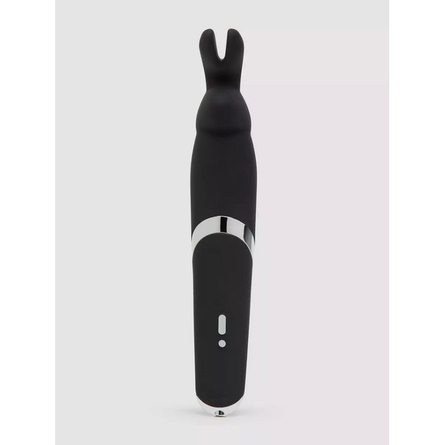 Черный вибратор Rabbit Rechargeable Wand Vibrator - 26,7 см. Фотография 7.