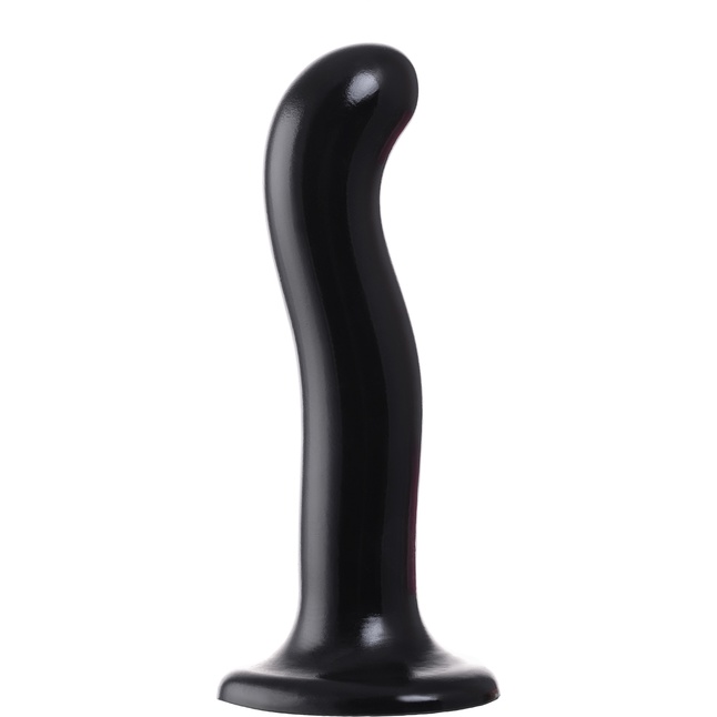 Черный фаллоимитатор-насадка Strap-On-Me P G spot Dildo size S - 16,4 см