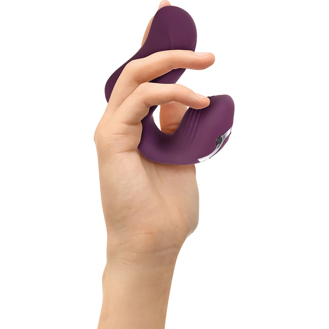 Фиолетовая вибронасадка на палец Helping Hand. Фотография 6.