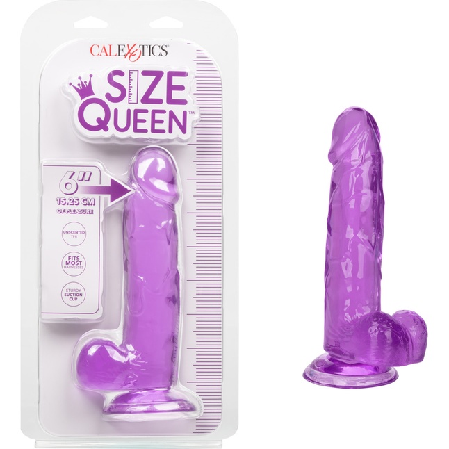 Фиолетовый фаллоимитатор Size Queen 6 - 20,25 см - Size Queen. Фотография 10.