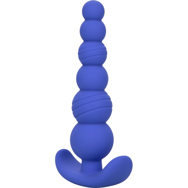 Синяя анальная пробка Cheeky X-6 Beads - 12,75 см - Cheeky. Фотография 5.