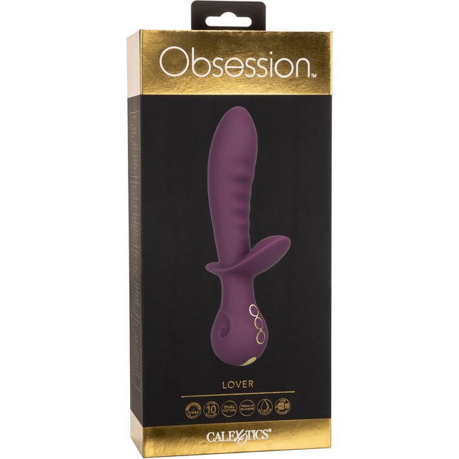 Фиолетовый универсальный вибратор Lover - 22,25 см - Obsession. Фотография 11.