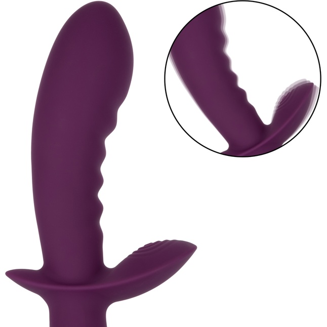Фиолетовый универсальный вибратор Lover - 22,25 см - Obsession. Фотография 5.