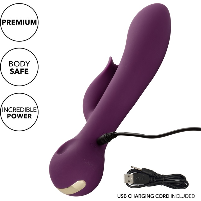 Фиолетовый вибратор-кролик Desire - 22,25 см - Obsession. Фотография 4.