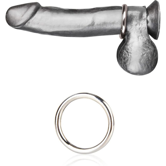 Стальное эрекционное кольцо STEEL COCK RING - 3.5 см