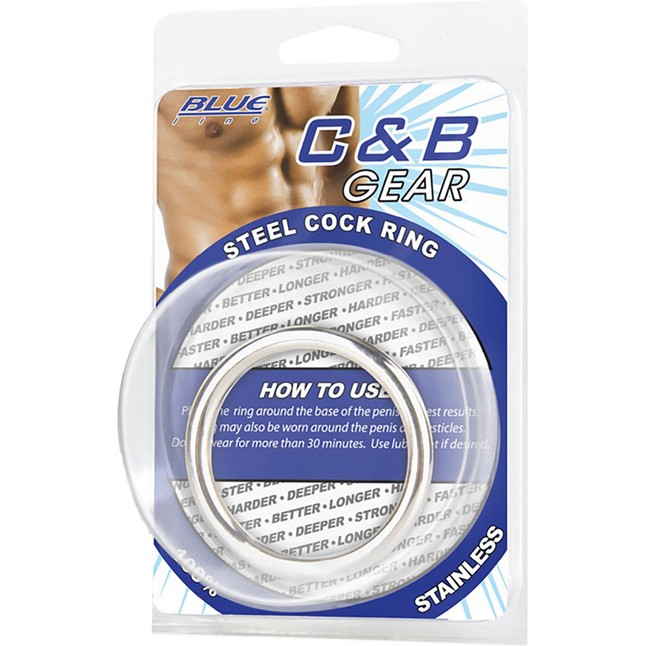 Стальное эрекционное кольцо STEEL COCK RING - 4.8 см. Фотография 2.