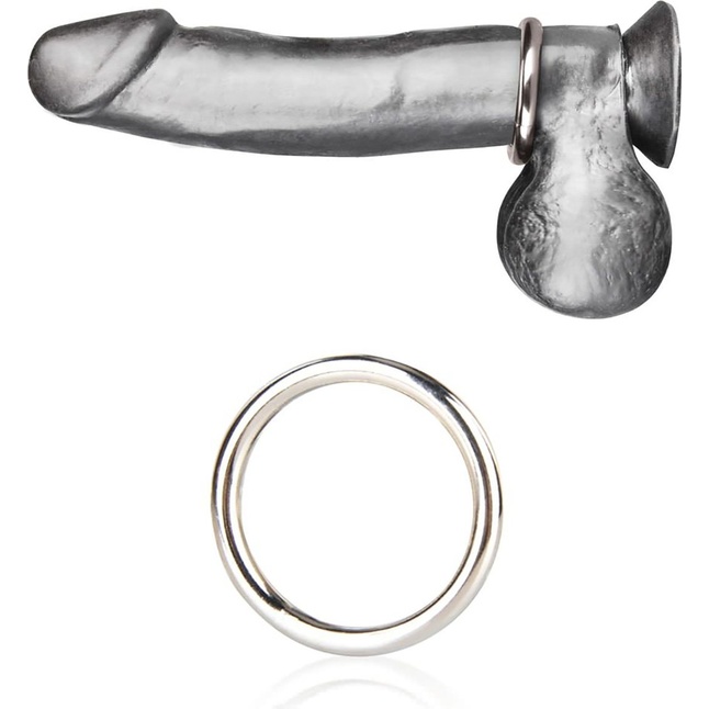 Стальное эрекционное кольцо STEEL COCK RING - 4.8 см