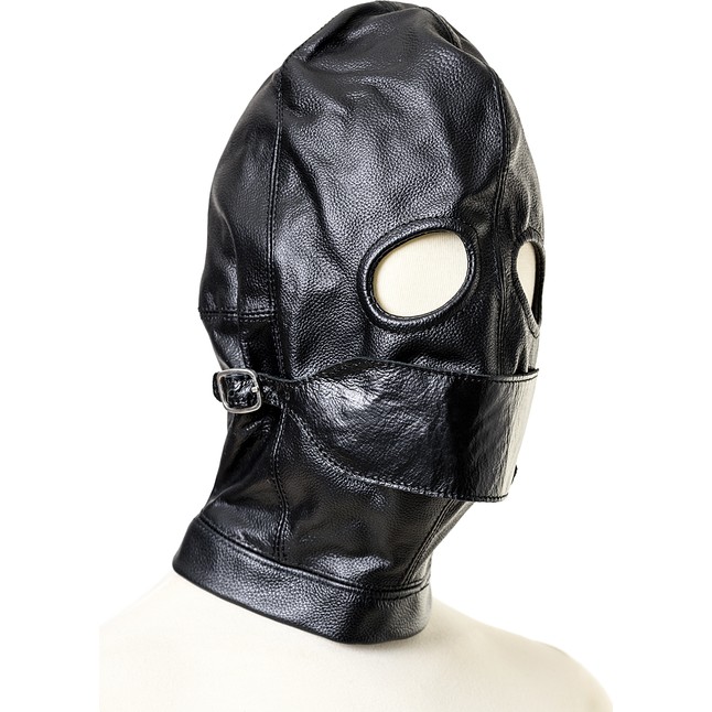 Чёрная кожаная маска с прорезями для глаз - Theatre. Фотография 2.
