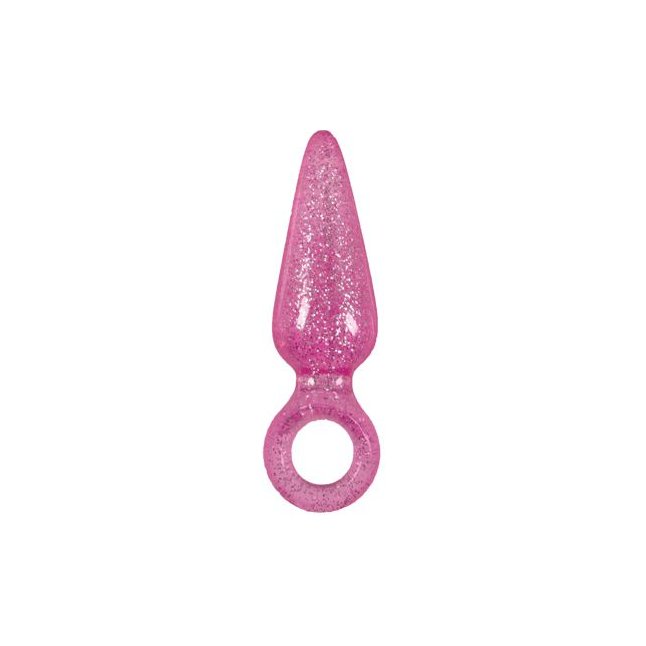 Розовая анальная пробка Booty Pops с кольцом - 10 см - Starlight Gems. Фотография 2.