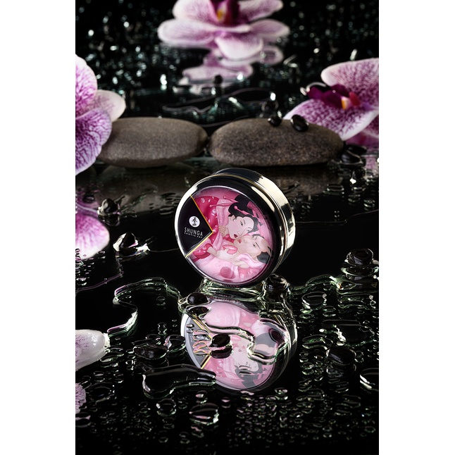 Массажная свеча Rose Petals с ароматом розы - 30 мл. Фотография 5.