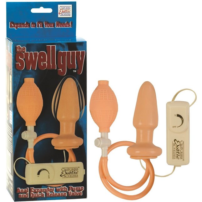 Телесный вибрирующий плуг с расширением THE SWELL GUY - 10 см - Anal Toys