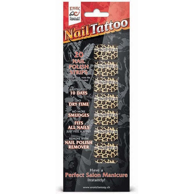 Набор лаковых полосок для ногтей Леопард Nail Foil. Фотография 2.