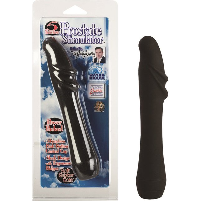 Чёрный стимулятор простаты Dr. Joel Kaplan 5 Function Prostate Stimulator - 17 см - Dr. Joel Kaplan