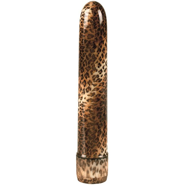 Водонепроницаемый леопардовый вибратор - 17 см - Hard Vibes