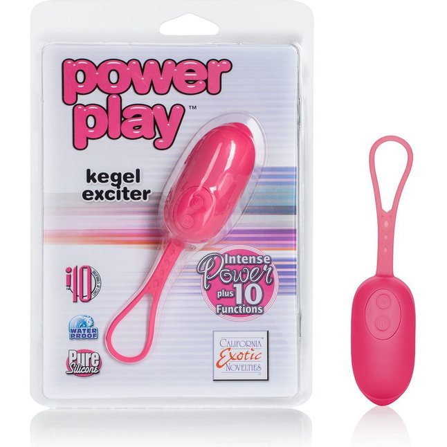 Розовое виброяйцо Power play kegel exciter - Power Play. Фотография 3.