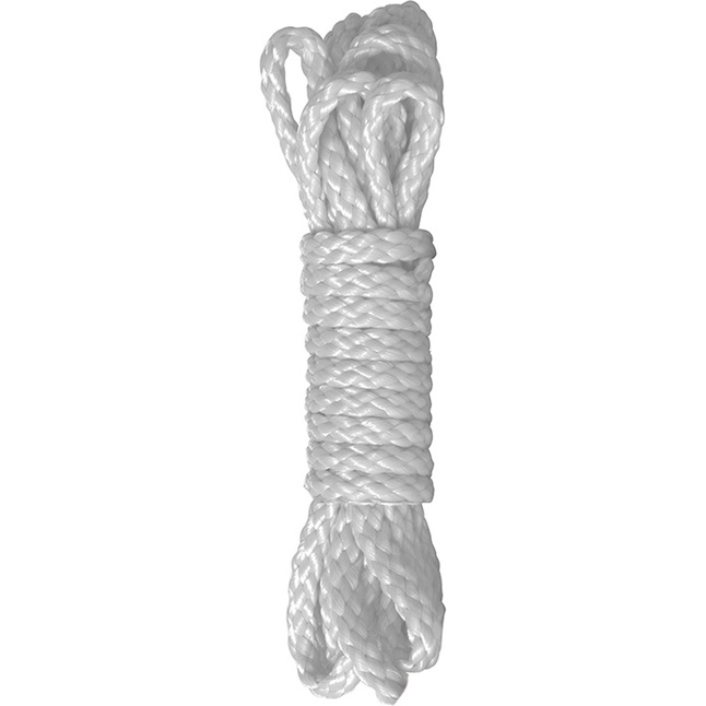 Белая нейлоновая веревка для бандажа Kinbaku Mini - 1,5 м - Ouch!