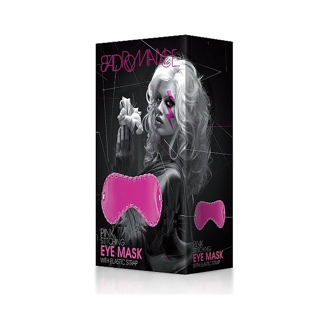 Ярко-розовая пластиковая маска на глаза - Bad Romance. Фотография 2.