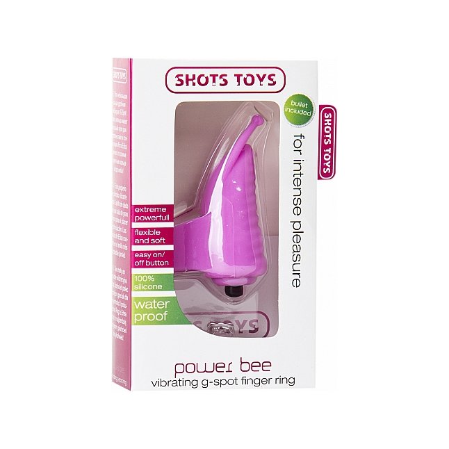 Розовый стимулятор на палец Power Bee - Shots Toys. Фотография 3.