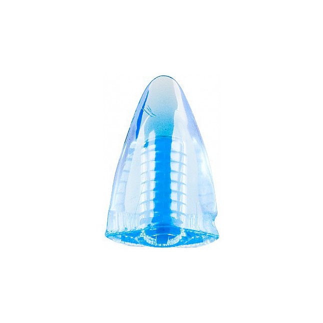 Голубой стимулятор на палец в форме языка Vibrating Tongue - Shots Toys