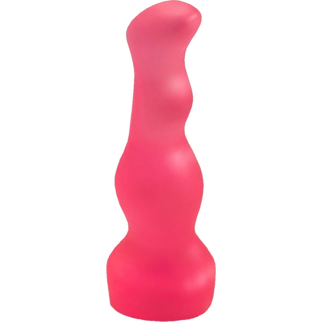 Гелевый розовый массажёр простаты без вибрации - 13,5 см