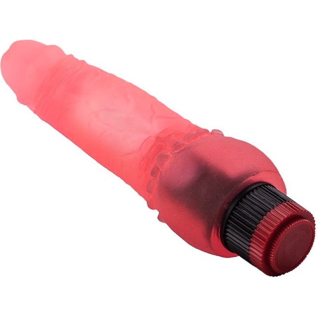 Розовый гелевый вибратор с шипами у основания - 17,8 см. Фотография 5.