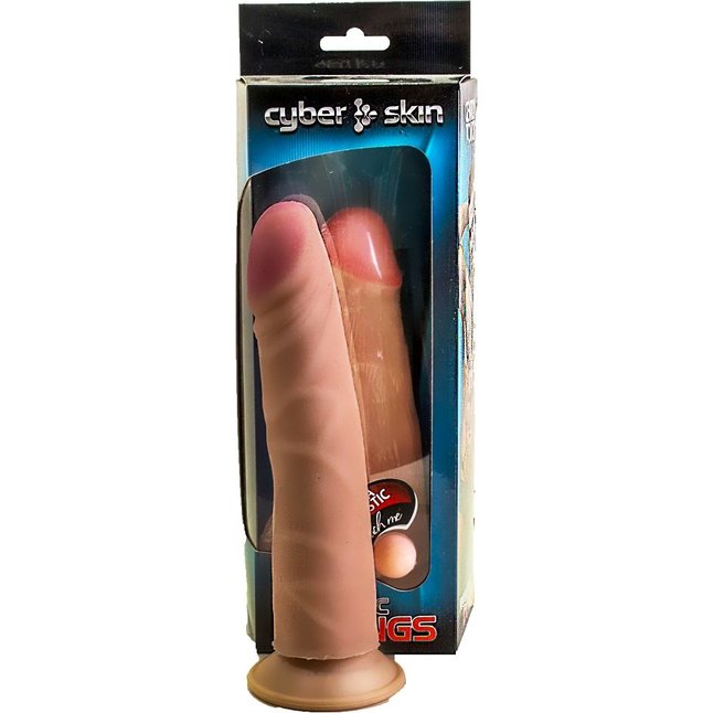 Рельефный фаллоимитатор на присоске - 19,5 см. Фотография 2.