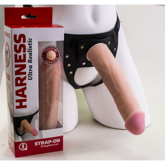 Страпон Харнесс в подарочной упаковке - 21 см - HARNESS CLASSIC. Фотография 14.