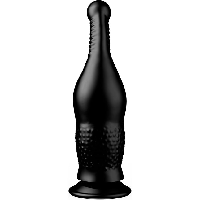 Чёрный анальный фаллоимитатор на присоске - 16,5 см. Фотография 9.