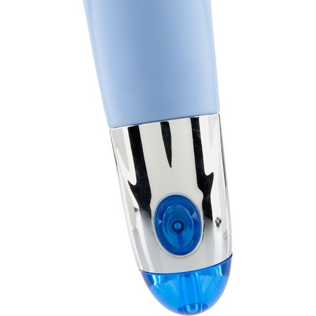 Голубой вибратор Lovely Vibes Elegant - 18,5 см. Фотография 2.