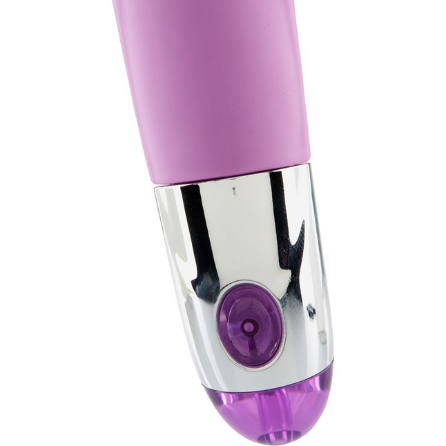 Фиолетовый ребристый вибратор Lovely Vibes Laced - 18,5 см. Фотография 2.